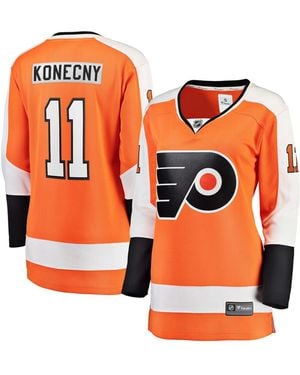 Fanatics Travis Konecny Philadelphia Flyers Home Premier Breakaway Player Jersey - Orange