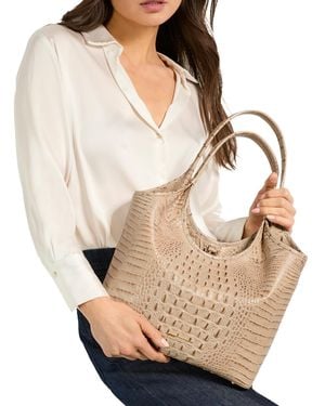Brahmin Melora Alden Road Large Leather Tote - Natural
