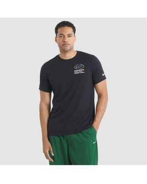 Nike New York Jets 2025 Nfl Crucial Catch Tri-blend Dri-fit T-shirt - Blue