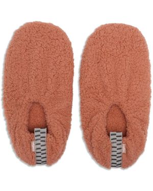 feel good Slipper Socks | Indoor Faux Sherpa Socks | Cozy Sherpa Socks - Orange