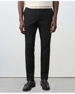 Mango Barna Slim-fit Twill Cotton-blend Chino Pants - Black