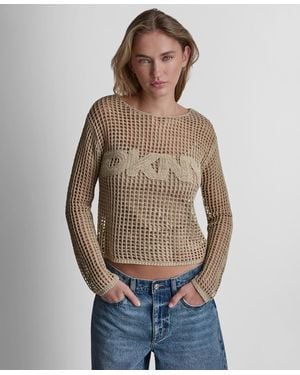 DKNY Long-sleeve Boat Neck Sweater - Multicolor