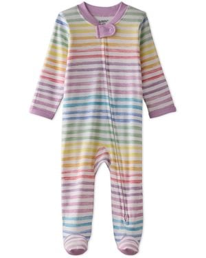 Butterblu Baby Girls Scout 2-way Zip Footed Sleep And Play Coveralls - Multicolor