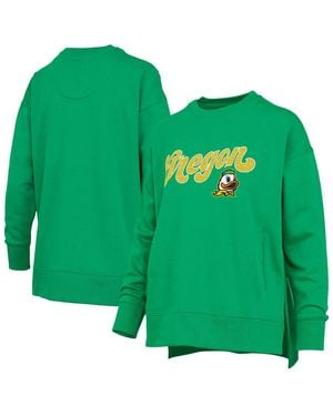 Pressbox Oregon Ducks Bonanza Chenille Harper Script Sweatshirt - Green