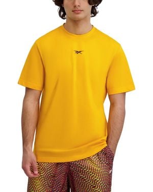 Reebok Athlete Hype Logo Graphic Cotton T-shirt - Yellow