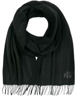 Ralph Lauren Shine Pinstripe Scarf - Black