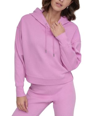 DKNY Sport Embroidered-logo Pullover Hoodie - Purple