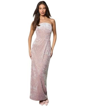 Coast Sequin Bandeau Neck Column Dress - Pink