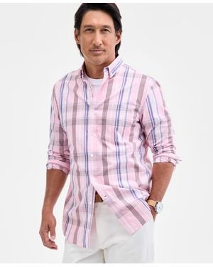 Club Room Dublin Plaid Button-down Poplin Shirt - Multicolor
