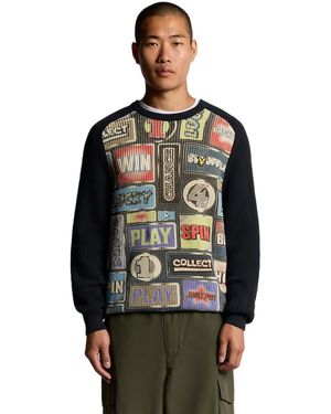 Lyle & Scott Fruit Machine Graphic Crew Neck Sweater - Gray