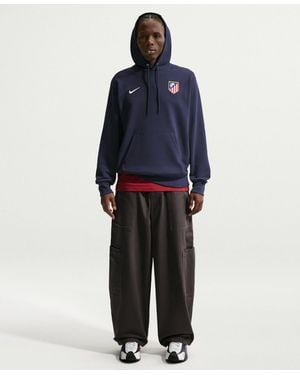 Nike Atletico De Madrid Club Crest Fleece Hoodie - Blue