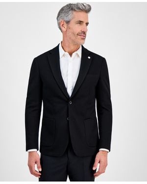 Tom Baine Slim-fit Waffle Stretch Sport Coat - Blue