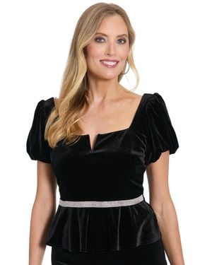 Muse Short-sleeve Bubble Top - Black