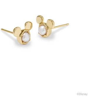 Kendra Scott 14k -plated Cultured Freshwater Pearl Mickey Mouse Stud Earrings - Metallic