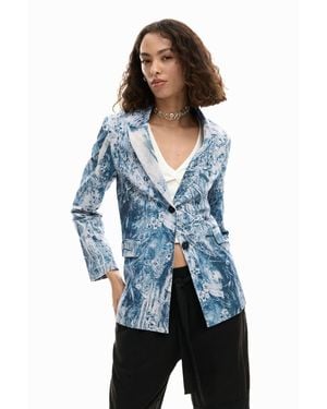 Desigual Blazer Photography - Blue