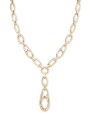 Style & Co. Tone Hammered Sculptural Lariat Necklace - Metallic