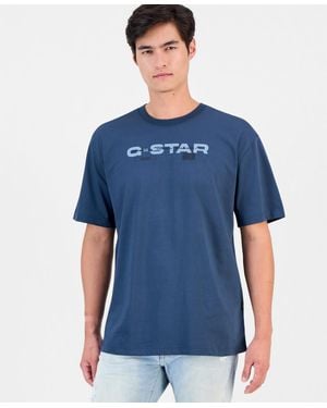 G-Star Relaxed-fit Crewneck Graphic T-shirt - Blue