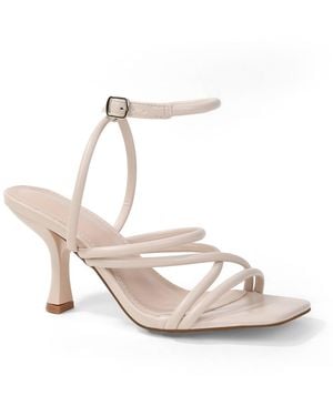 BERNESS Jamie Tubular Strap Heeled Sandals - White