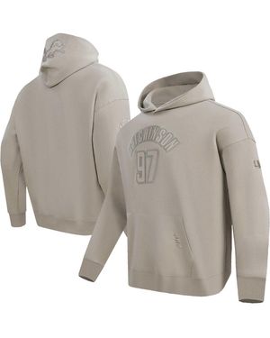 Pro Standard Pro Sdard Aidan Hutchinson Detroit Lions Player Name Number Pullover Hoodie - Gray