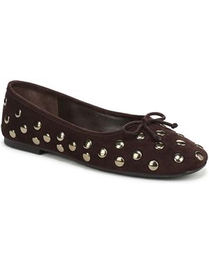 Sam Edelman Alie Stud Ballerina Flats - Brown