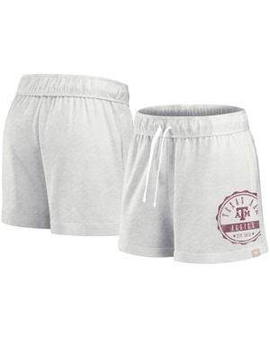 Fanatics Oatmeal Texas A&m aggies Win Badge Shorts - White