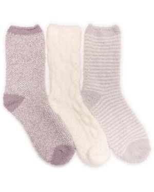 Muk Luks Cozy Crew Socks - Pink