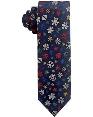 Hallmark Holiday Traditions Snowflake-pattern Tie - Blue