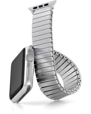 Speidel Twist-o-flex Band Compatible For Use With The Apple Watch (series 1-8 - Gray