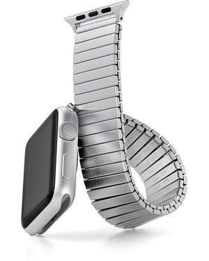 Speidel Twist-o-flex Band Compatible For Use With The Apple Watch (series 1-8 - Gray