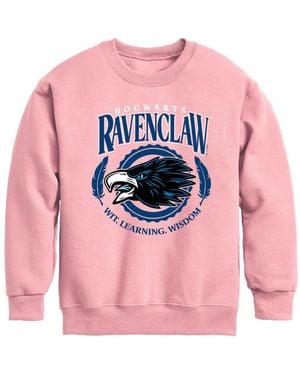 Harry Potter Big Girls Ravenclaw Graphic Raglan Top - Pink