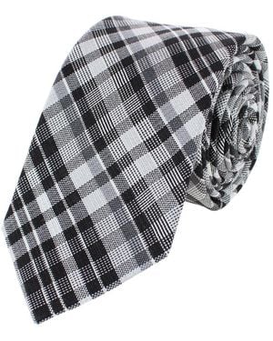 Trafalgar Zeno Plaid Tie - Gray