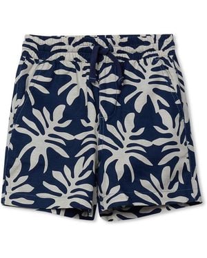 Lands' End Little And Big Boys Linen Slub Shorts - Blue