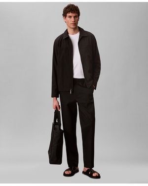 Calvin Klein Seersucker Blouson Jacket - Black