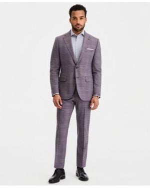Ted Baker Ted By Modern Fit Wool Blend Plaid Suit Separates - Purple