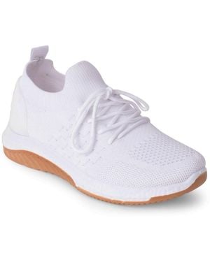 Tahari Ferrari Lace Up Sneakers - White