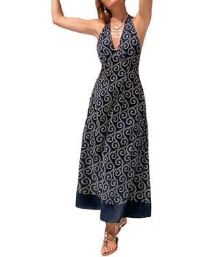 CUPSHE Suntan Geo Maxi Beach Dress - Black