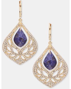 Lonna & Lilly Stone Branch Orbital Drop Earrings - Blue