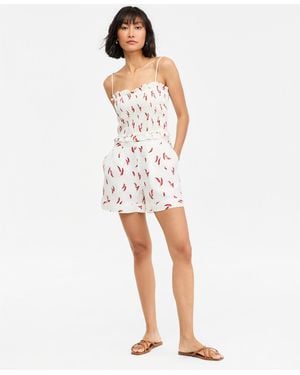 On 34th Linen-blend Tailored Pull-on Shorts - White
