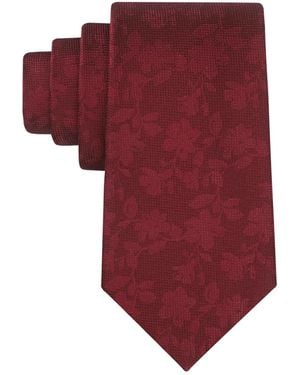 Calvin Klein Kodiak Floral Silk Tie - Red