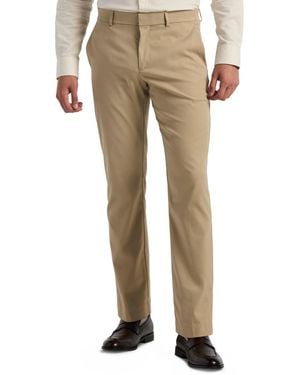 Perry Ellis Flat Front Modern-fit Dress Pants - Natural