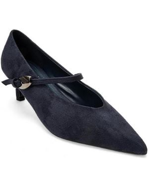 Prologue Shoes Cres Kitten Heel Pump - Blue