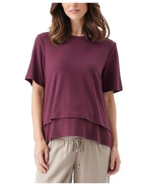Ripe Maternity Maternity Ripe Mike Rib Nursing Top - Purple