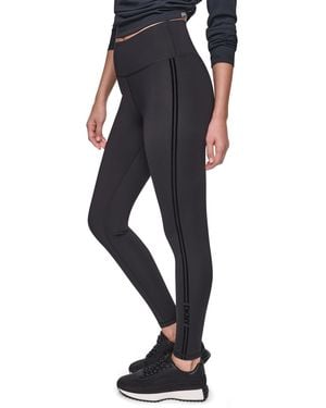 DKNY Flocked Subtle Shine High-waist 7/8 legging - Blue