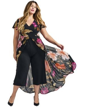 Avenue Plus Size Glam Jumpsuit - Blue