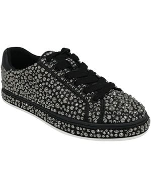 INC International Concepts Dazzlee Round Toe Sneakers - Black