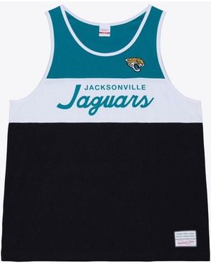 Mitchell & Ness Black/teal Jacksonville Jaguars Head Coach Tank Top - Blue