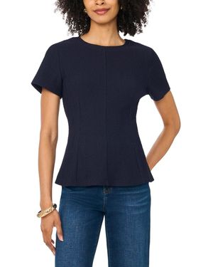 Vince Camuto Crewneck Peplum T-shirt - Blue