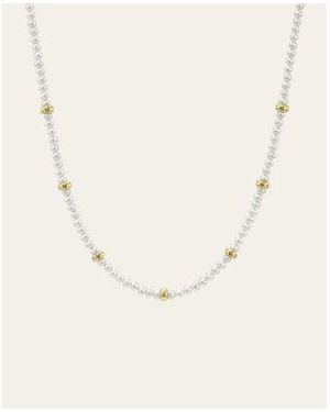 Zoe Lev 14k Gold Pearl Segment Bead Necklace - Natural