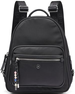 Calvin Klein Caius Zipper Backpack Messenger - Black