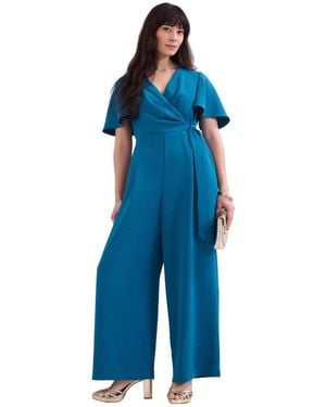 Phase Eight Julissa V-neck Jumpsuit - Blue